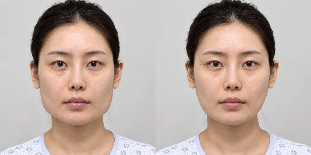 Face contouring - Jaw reduction — Before / After